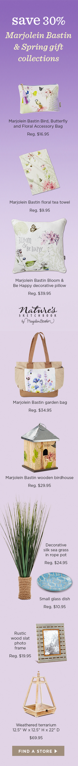 Save 30% on Marjolein Bastin & Spring gift collections