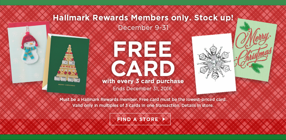 Free Card with every 3 card purchase